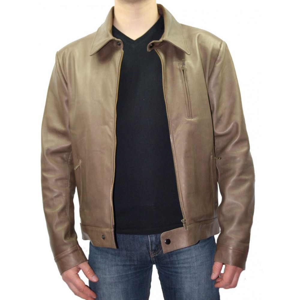 Man leather vest model Bill