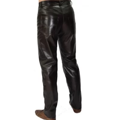 Pantalon cuir homme agneau plongé modèle Joris