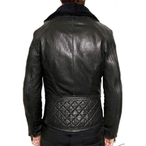 Man leather blazer model Robert