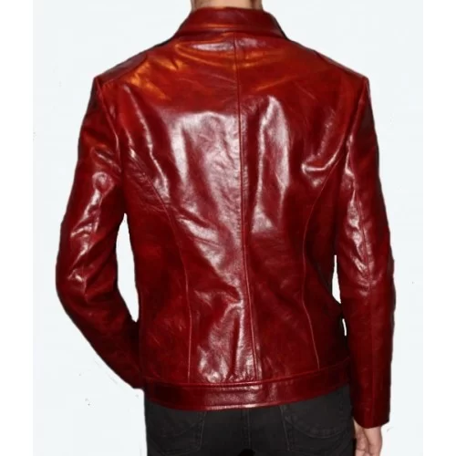 Blouson femme en vachette bordeaux modèle Irina