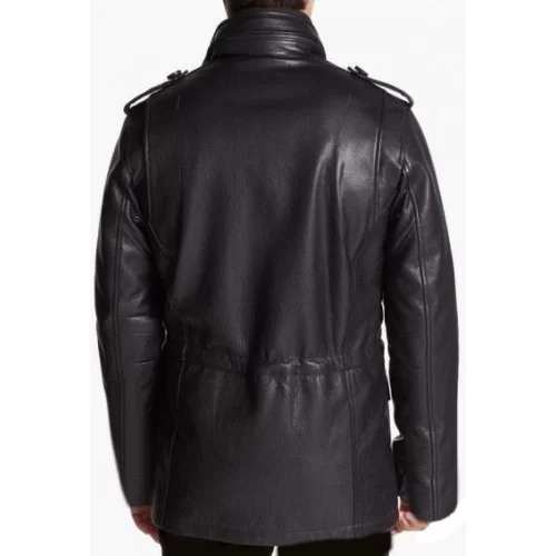 Trois quart style veste de combat homme cuir vachette modèle Patone