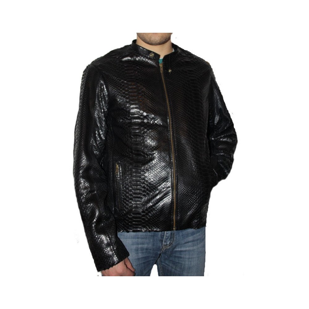 Blouson en python véritable couleur noir modèle Boabe 