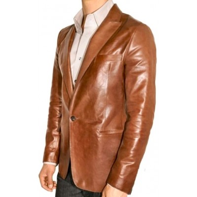  Veste blazer cuir agneau plongé modèle Divane