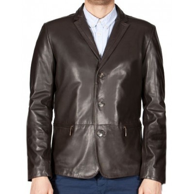  Veste courte cuir homme agneau plongé modèle Léonidas