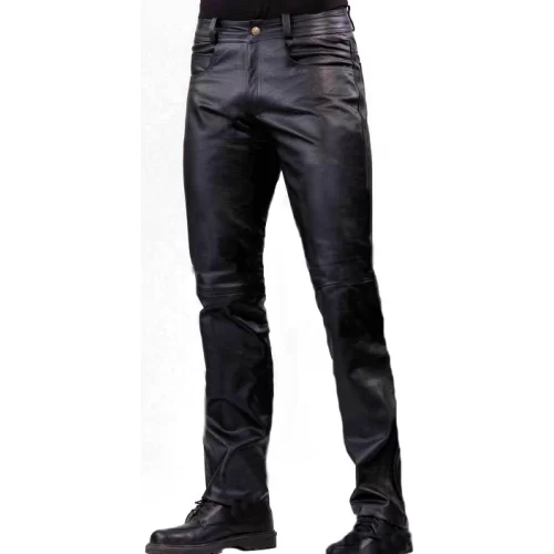 Pantalon cuir homme style jeans agneau modèle Dialo