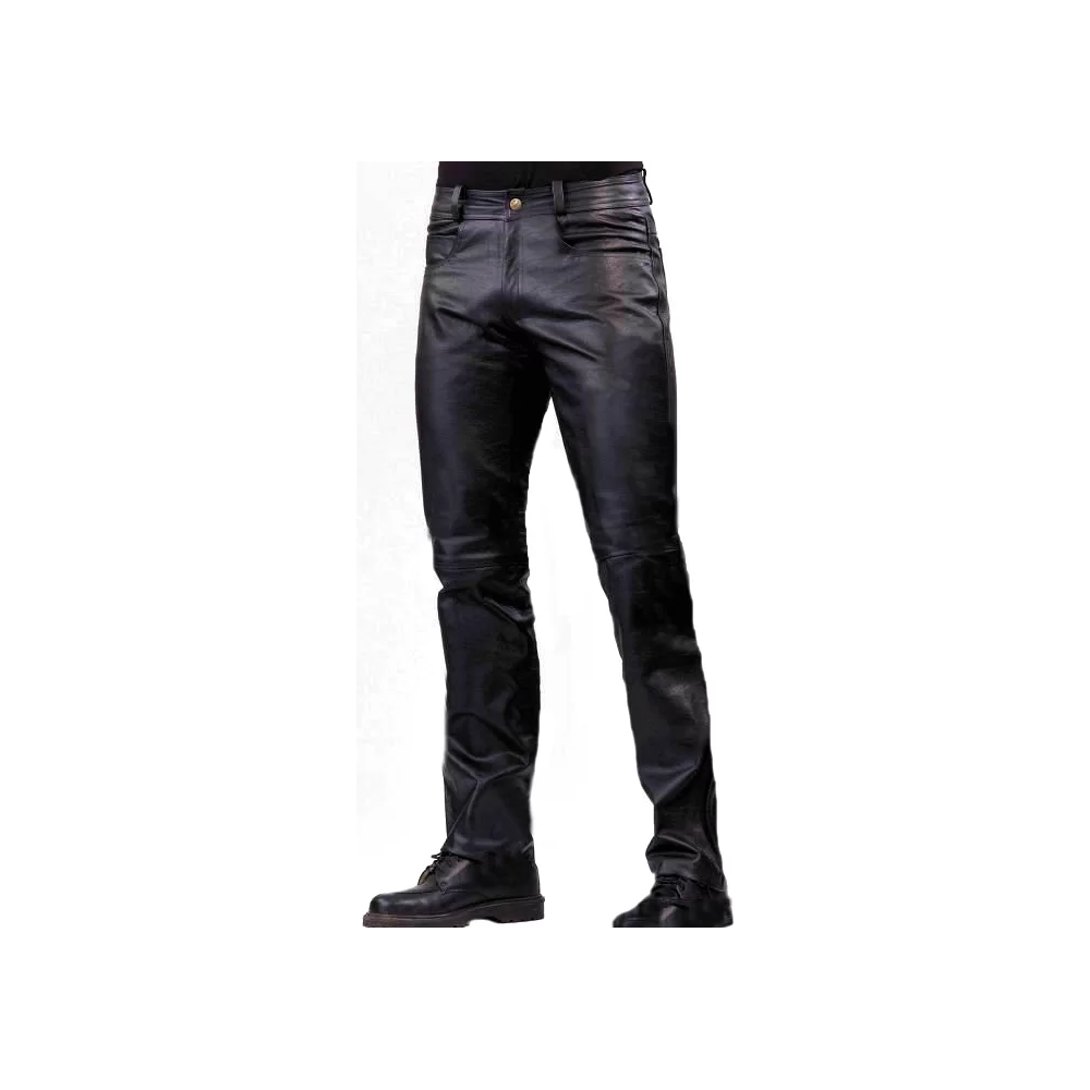 Pantalon cuir homme style jeans agneau modèle Dialo