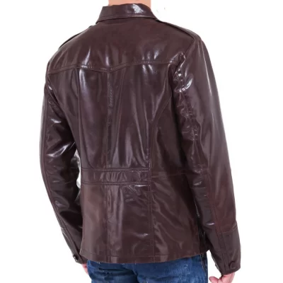 Veste homme agneau glossy bordeaux modèle Raviva