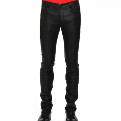 Pantalon cuir agneaustretch homme Mercy