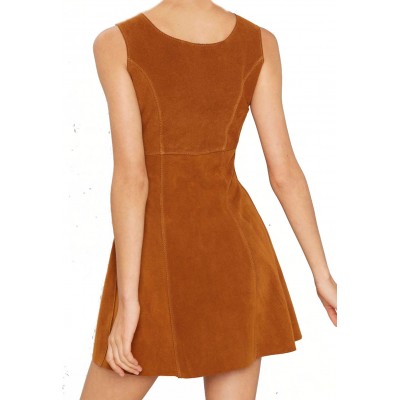 Robe agneau velours (daim)  modèle Julia
