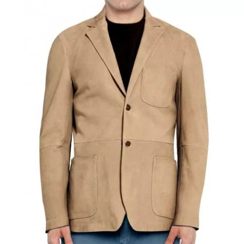 Blazer homme agneau velours marron et agneau marron modèle Lao