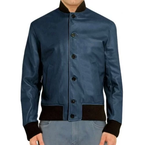 Blouson cuir homme style teedy à capuche couleur agneau épais rouge modèle Atruxe