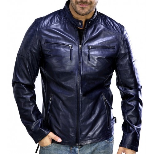 Man leather jacket model Riviere