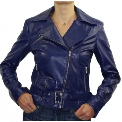 Blouson femme perfecto cuir agneau modèle Grizza