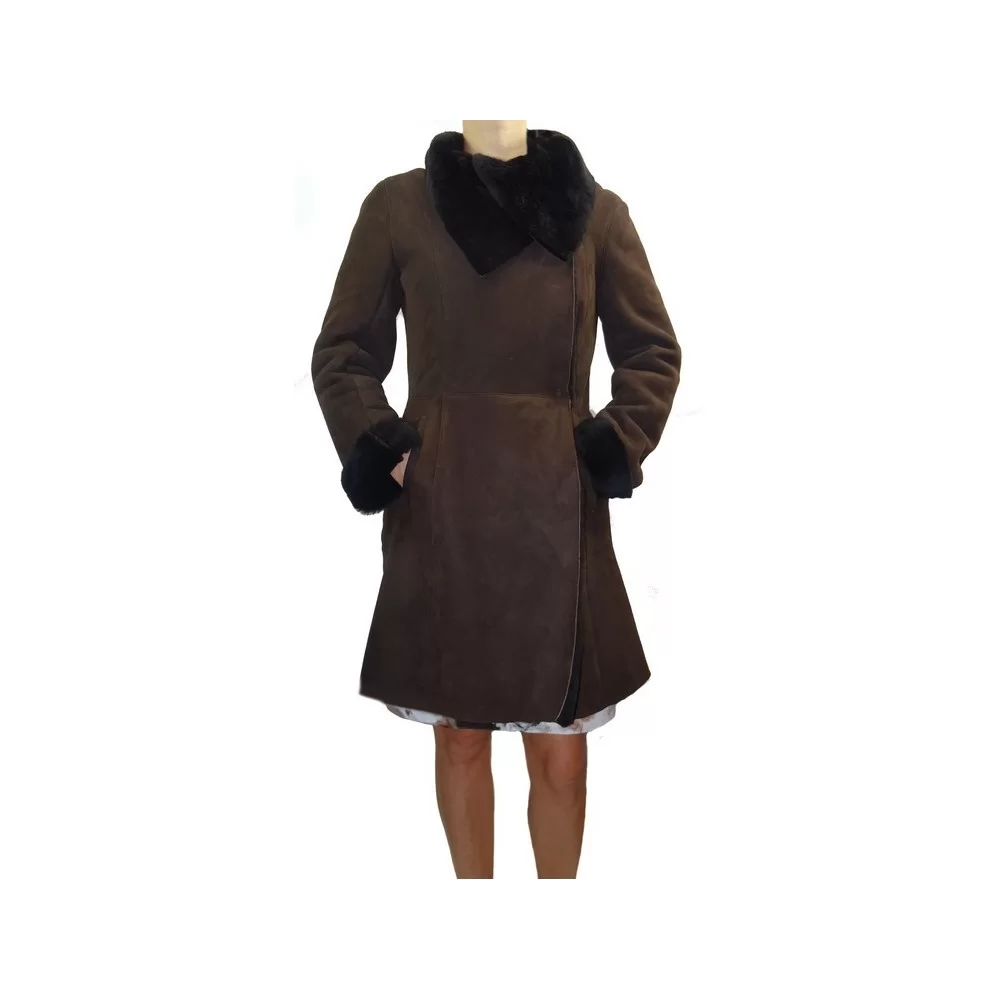 Manteau femme mouton retourné modèle Elizéa