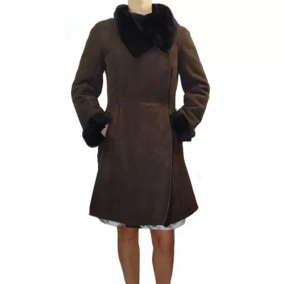 Manteau femme mouton retourné modèle Elizéa