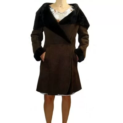 Manteau femme mouton retourné modèle Elizéa