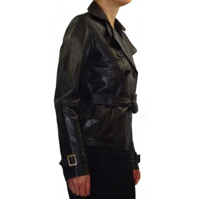 Veste cuir femme style perfecto agneau  modèle Roana