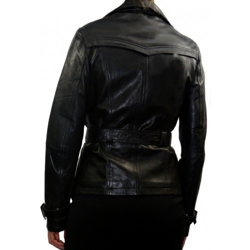 Veste cuir femme style perfecto agneau  modèle Roana