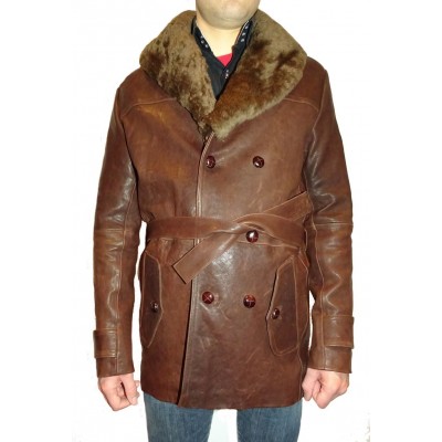 Canadienne trois quart cuir homme mouton  modèle Léonic