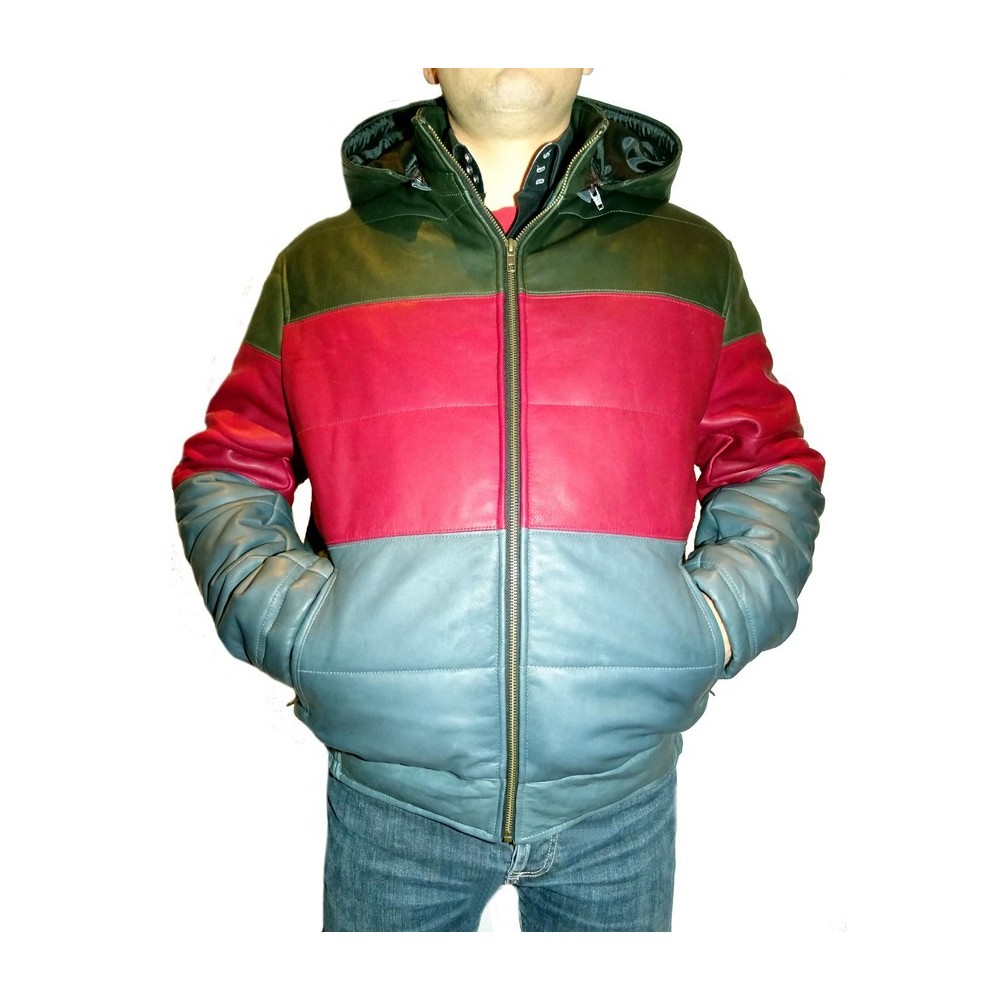 Blouson doudoune homme 3 couleurs agneau modèle Clark