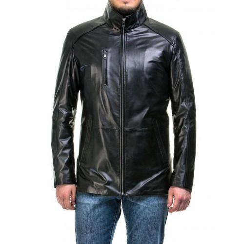 Veste droite cuir homme agneau  modèle Amoro