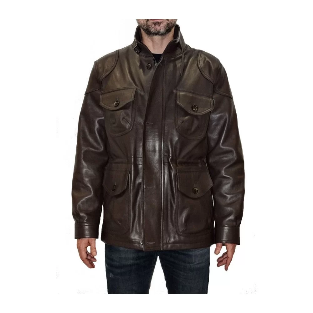 Trois quart veste de combat cuir en mouton modèle Karly