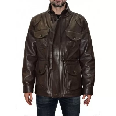 Trois quart veste de combat cuir en mouton modèle Karly