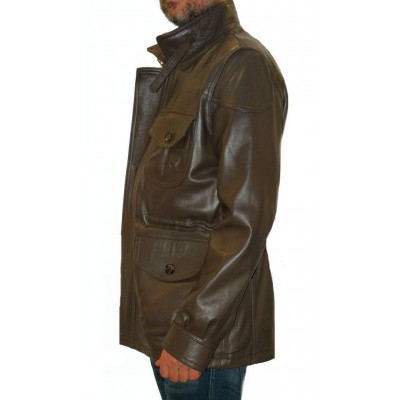 3/4 veste de combat cuir  mouton  modèle Karly