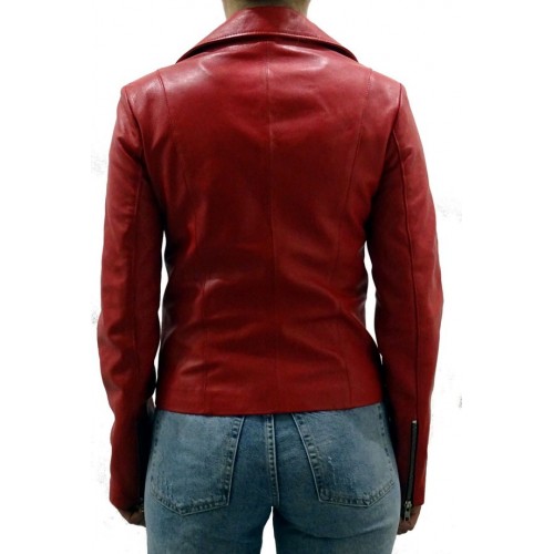 Blouson style perfecto  cuir agneau modèle Zea