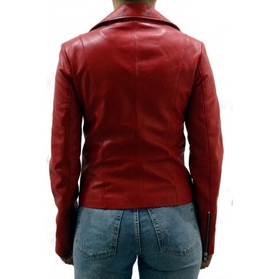 Blouson style perfecto  cuir agneau modèle Zea