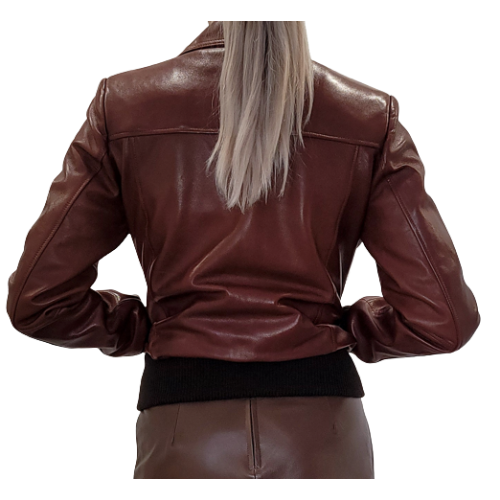 Woman's leather bustier model Bany
