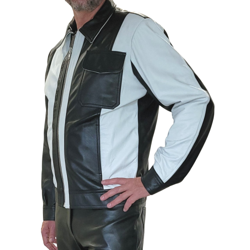 Woman leather pant model Monica