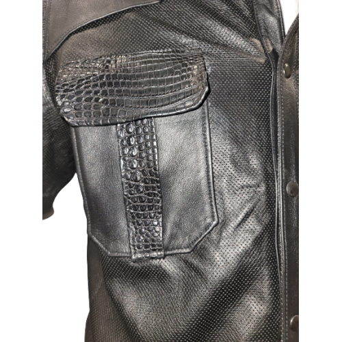 Man leather coat model Lirian