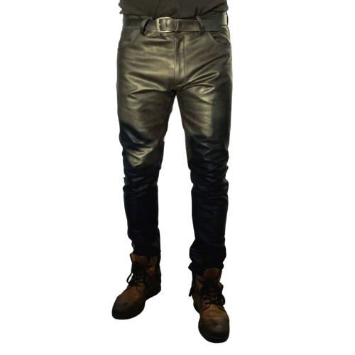 Pantalon modèle Westia en vachette plongé couleur noire