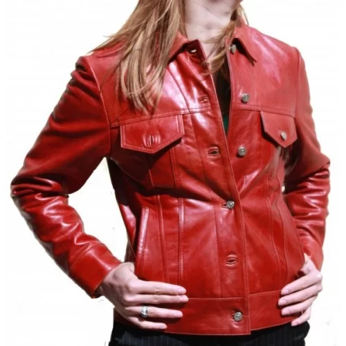 Blouson angeau type western couleur rouge modèle Alice