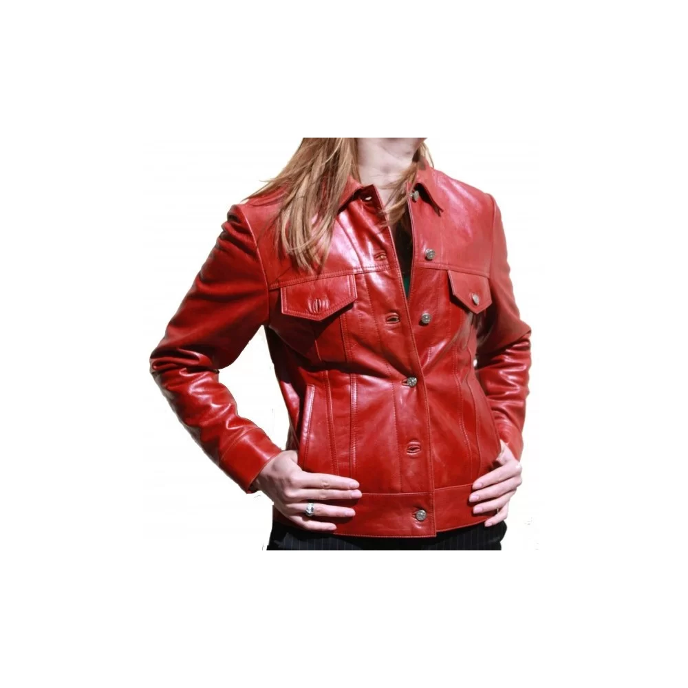 Blouson angeau type western couleur rouge modèle Alice