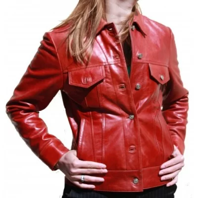 Blouson angeau type western couleur rouge modèle Alice