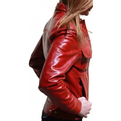 Blouson angeau type western couleur rouge modèle Alice