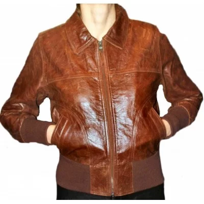 Blouson femme modèle Aurelie vachette chataîgne
