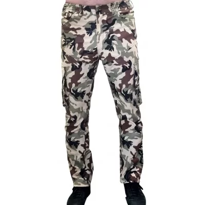 Pantalon cargo cuir agneau camouflage modèle Army