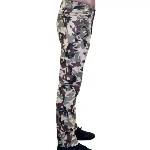 Pantalon cargo cuir agneau camouflage modèle Army