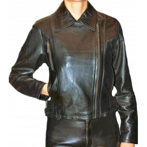 Blouson cuir femme modèle Anastazia agneau noir