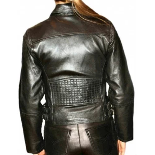 Blouson cuir femme modèle Anastazia agneau noir