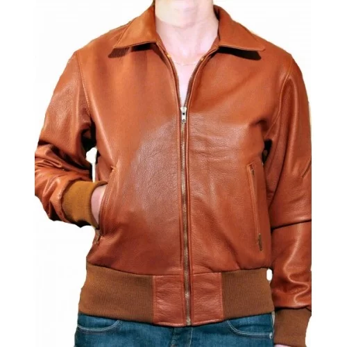 Blouson femme en vacheet sauvage modèle Anais culeur Camel