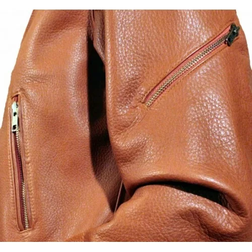 Blouson femme en vacheet sauvage modèle Anais culeur Camel