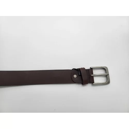 Ceinture en cuir de buffle marron véritable