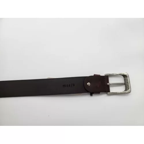 Ceinture en cuir de buffle marron véritable