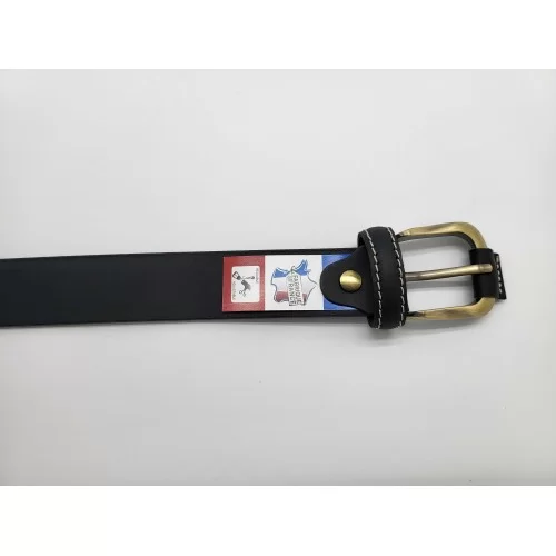 Ceinture en cuir de buffle veritable couleur noire