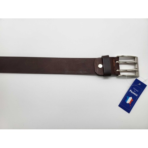 Ceinture homme en cuir de buffle véritable couleur marron