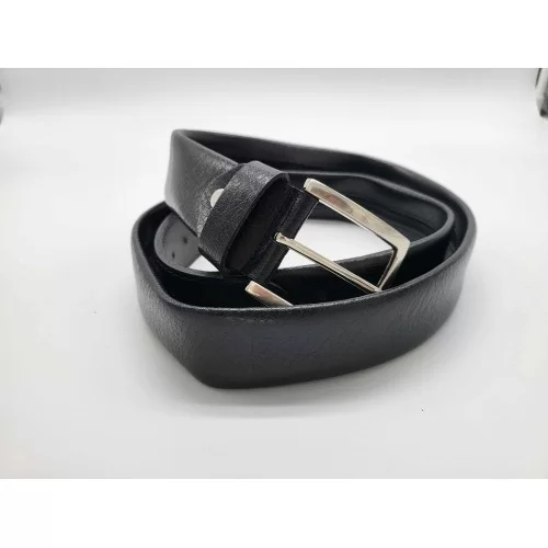 Ceinture porte billets caché en cuir de vachette souple noir